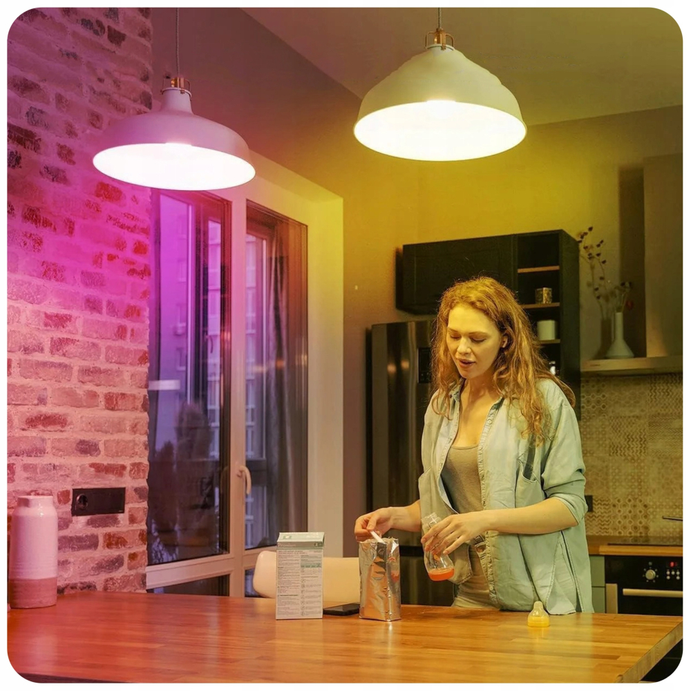 Set 4 becuri LED inteligente RGB E27 A60, WiFi, 9W, 806 lm, lumina reglabila 2700-6500K, control prin aplicatie si comanda vocala [12]