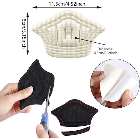 Set 4 branturi pentru calcai cu pernite, Warszawa, Poliester, 5mm, Bej,Negru [2]
