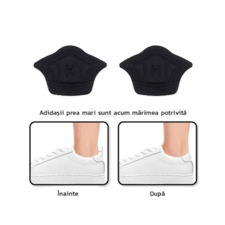 Set 4 branturi pentru calcai cu pernite, Warszawa, Poliester, 5mm, Negru [4]