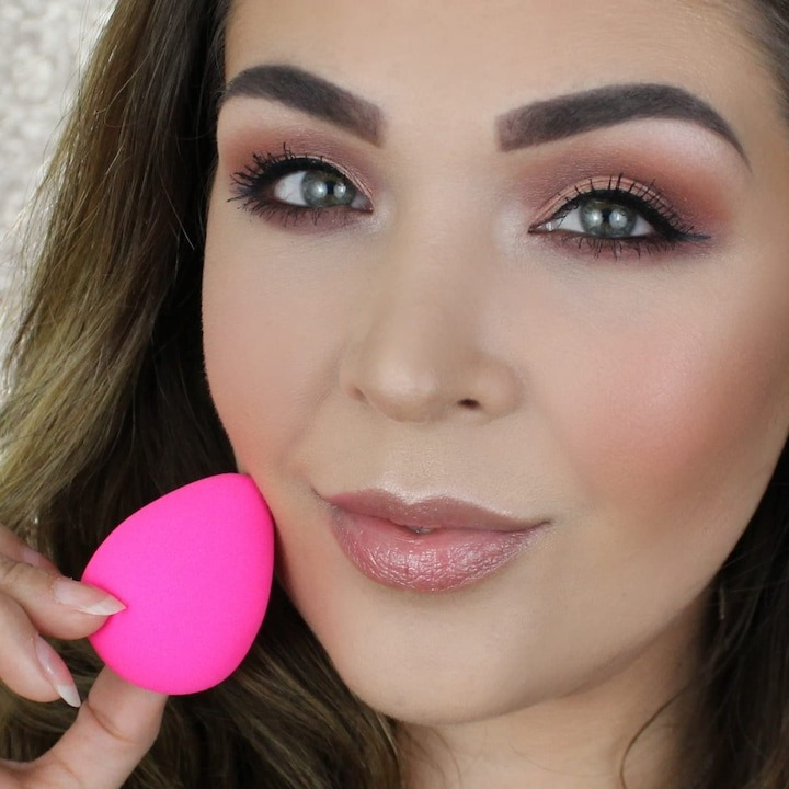 Set 4 bureti de machiaj pentru lichide, creme si pudra - Roz [3]