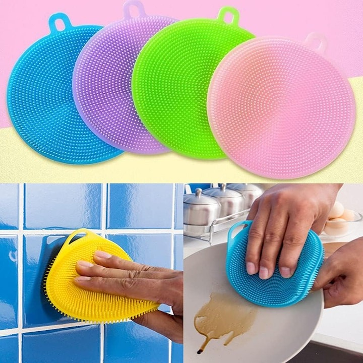Set 4 bureti silicon multifunctionali make up, spalatori vase - Multicolor [4]