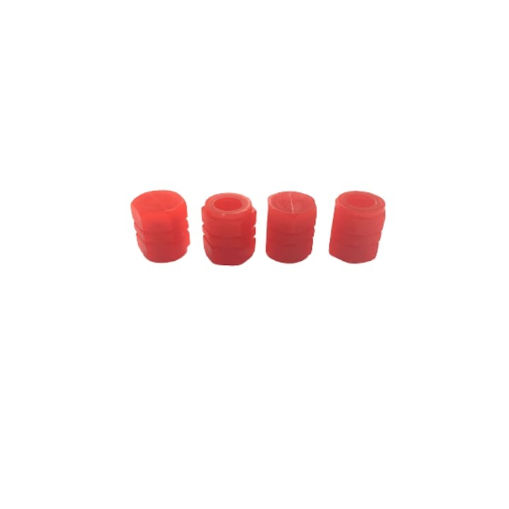 Set 4 capace pentru supapa cauciucuri, fosforescente, universale, ABS, rosu [6]
