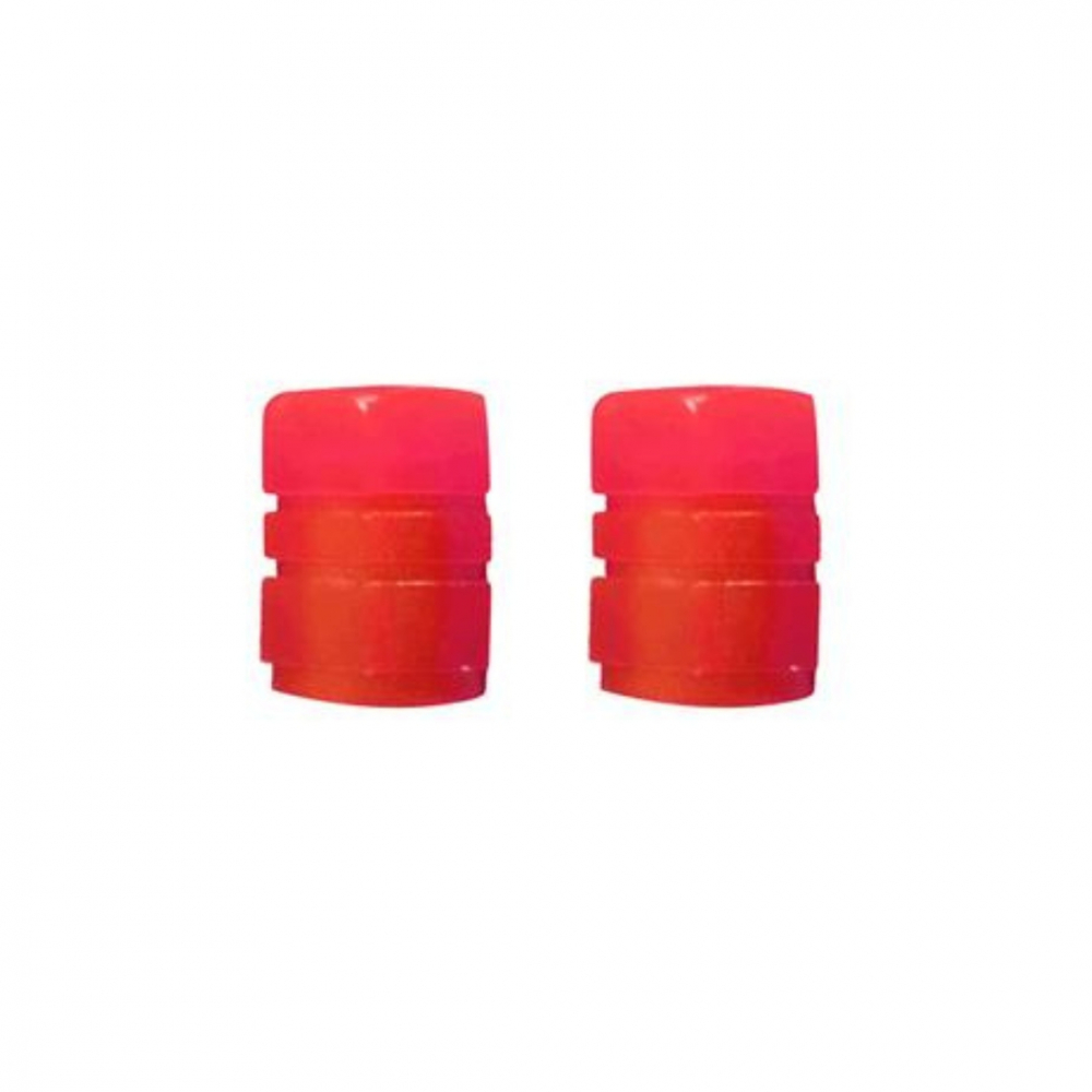 Set 4 capace pentru supapa cauciucuri, fosforescente, universale, ABS, rosu [7]