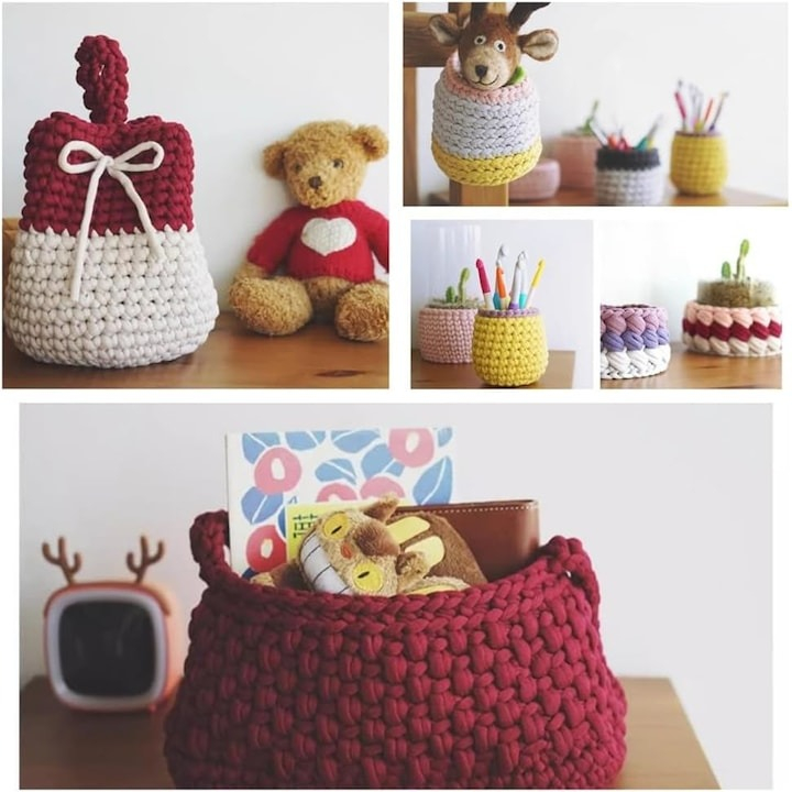 Set 4 fire textile pentru crosetat, lungime 61 m, multicolor [5]