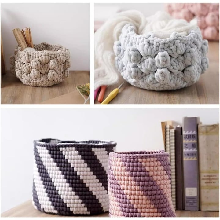 Set 4 fire textile pentru crosetat, lungime 61 m, multicolor [8]