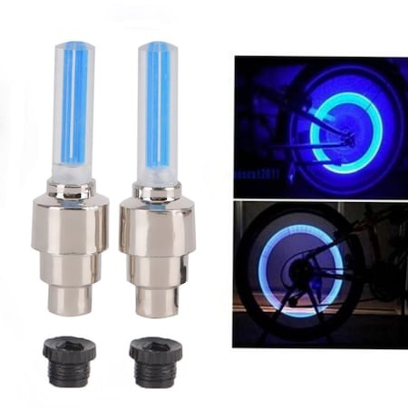 Set 4 lumini decorative valva LED pentru biciclete,auto - Albastru,verde [2]