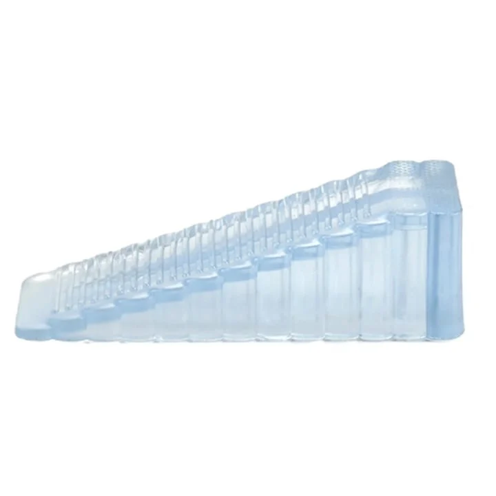 Set 4 opritoare usa, transparente 9.5 x 4 x 2.8 cm, silicon antiderapant, pene reutilizabile pentru fixare si blocare usa [5]