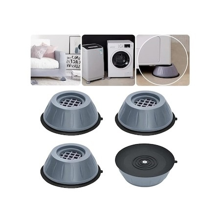 Set 4 picioare pentru masina de spalat si orice tip de mobilier, anti zgomot, antiderapante,  79 mm [2]