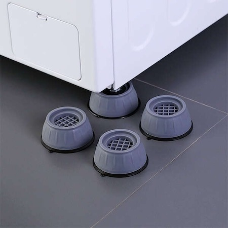 Set 4 picioare pentru masina de spalat si orice tip de mobilier, anti zgomot, antiderapante,  89 mm [4]