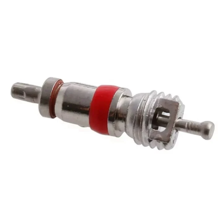 Set accesorii pentru valve Schrader, 2 miezuri ventil metalice si 2 capace negre de protectie [4]