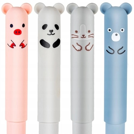 Set pix scrie-sterge, Dacty, 4 bucati, modele cu animalute, grosime de scriere 0.35 mm Dactylion [3]