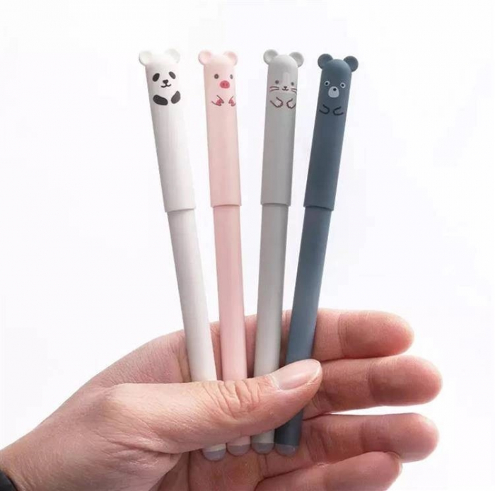 Set pix scrie-sterge, Dacty, 4 bucati, modele cu animalute, grosime de scriere 0.35 mm Dactylion [6]