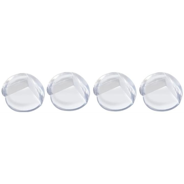 Set 4 sigurante pentru colturile mobilei, protectie impotriva accidentarilor la copii, din silicon moale, montare cu banda adeziva, alb [9]