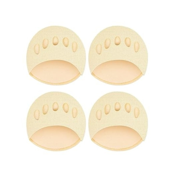 Set 4 talpici de protectie cu burete pentru picior si degete, material textil - Bej