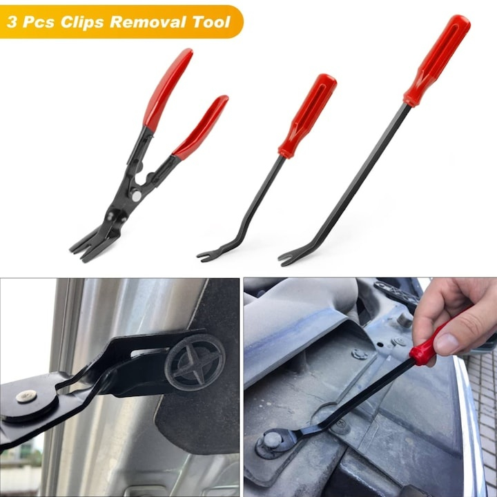 Set 40 unelte pentru demontare tapiterie si ornamente auto, otel inoxidabil si plastic durabil, geanta pliabila, multifunctional, portabil [10]