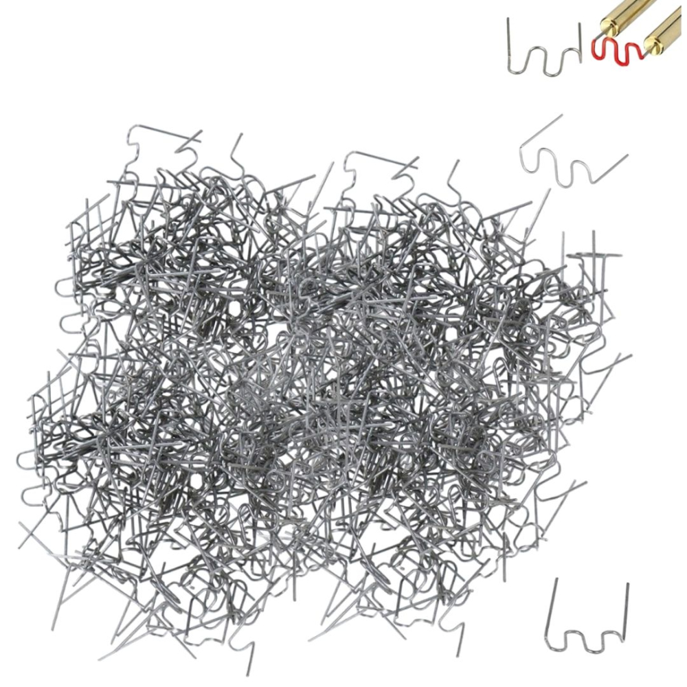 Set 400 capse sudura plastic model S, grosime 0.8 mm, reparatii bara auto si fisuri, otel tungsten, pentru pistol lipit [3]