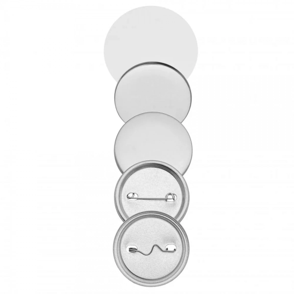 Set 400 componente pentru insigne personalizate 44 mm, blank-uri metalice cu ac de siguranta si folie transparenta, compatibile cu presa de insigne [2]
