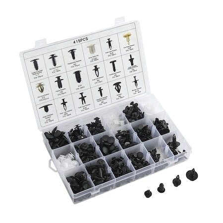 Set 415 clipsuri/ cleme auto de fixare, 18 dimensiuni, universale, plastic + 1 extractor metalic [2]
