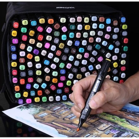 Set de 48 markere colorate,1 varf rotund subtire,1 varf inclinat gros,geanta depozitare inclusa [2]