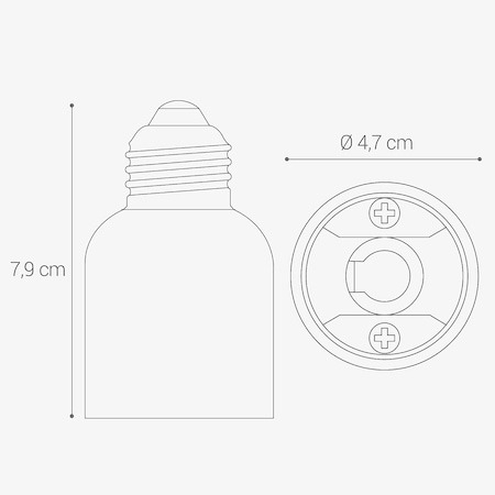 Set 4x Adaptor bec dulie de la fasung E27 la fasung E40 [4]