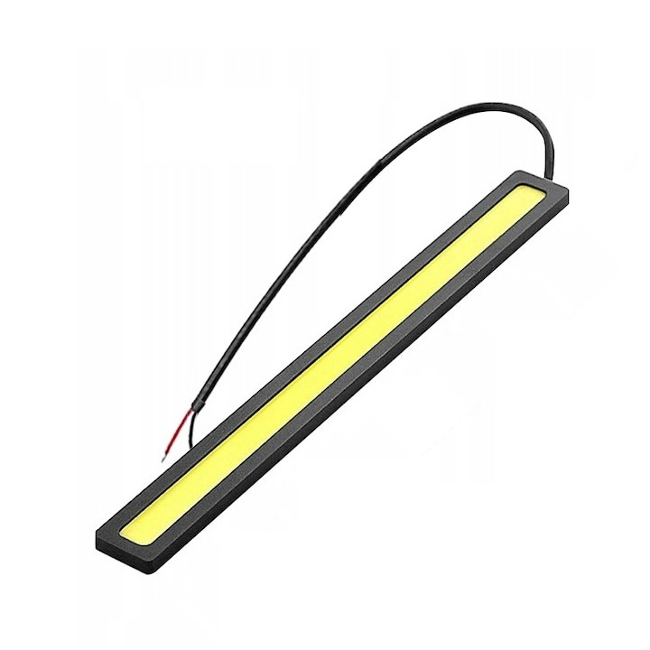 Set 4x Banda auto LED, lumini de zi, putere 12W, 28 LED, culoare alba 6500K, lungime 17 cm [2]