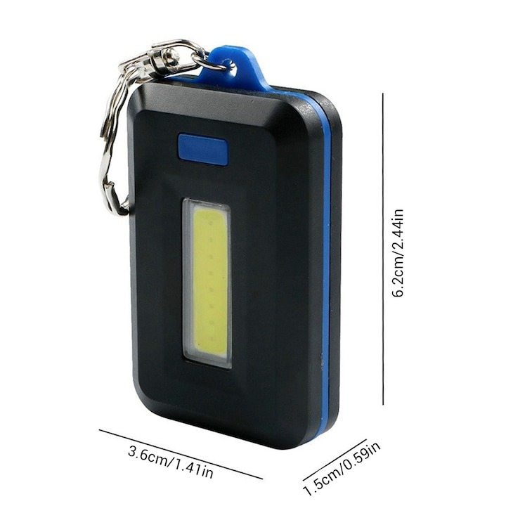 Set 4x mini lanterne LED de buzunar, tip breloc, 450 lumeni - Multicolor [2]