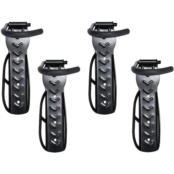 Set 4x suport universal din otel pentru biciclete, rezistent, anti zgarieturi - Negru