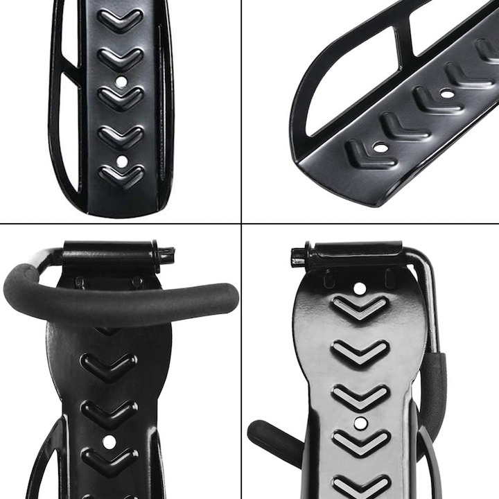 Set 4x suport universal din otel pentru biciclete, rezistent, anti zgarieturi - Negru [2]