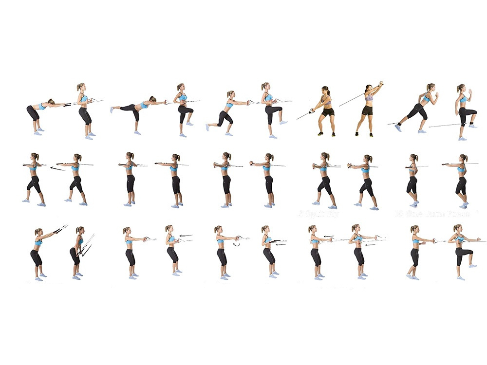 Set 5 benzi elastice fitness cu rezistenta, extensibile, cu manere, antrenament forta, acasa, sala, multicolor [5]