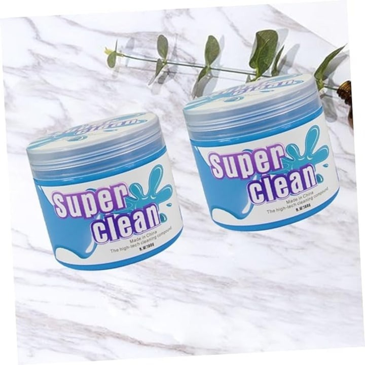 Set 5 cutii cu slime, gel pentru curatarea spatiilor greu accesibile, multifunctional - Albastru [2]