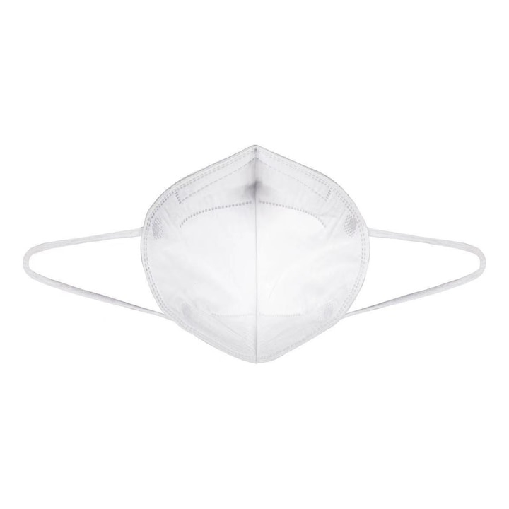 Set 5 masti de protectie KN95 pentru adulti, filtrare ridicata minimum 95%, de unica folosinta, culoare alba [6]