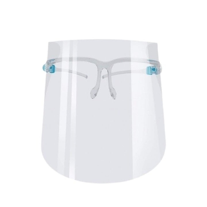 Set 5 masti de protectie KN95 si 5 viziere reutilizabile cu rama tip ochelari, pentru adulti, protectie completa [5]