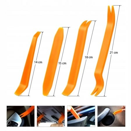 Set 5 piese de demontare auto, 4 elemente din plastic + 1 element metalic [2]