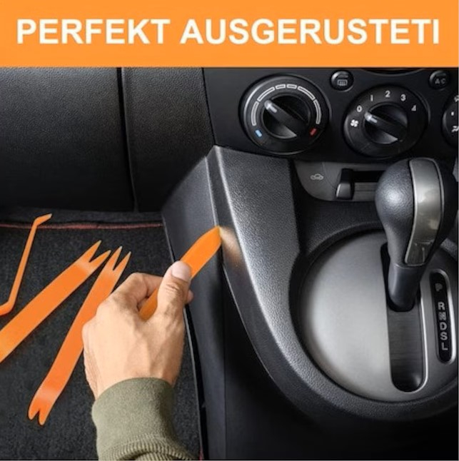 Set 5 unelte portocalii si rosii pentru demontare panouri auto [3]