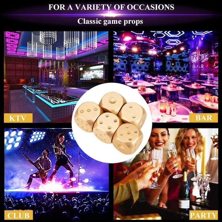 Set 5 zaruri gold extrafinisate, din aliaj de aluminiu, marime 16 mm, cu cutie metalica de depozitare – design premium si durabilitate ridicata [6]