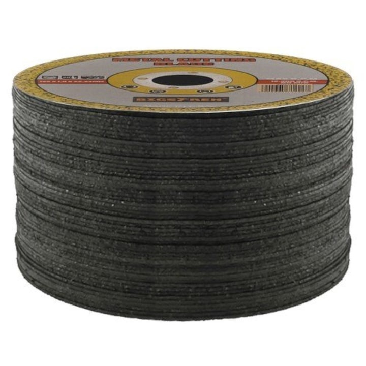 Set 50 discuri pentru taiere si debitare metal, 125 mm, suport universal 22 mm, compatibile cu polizoare unghiulare, taiere precisa si controlata [4]