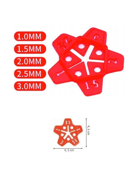 Set 50 distantiere reutilizabile pentru gresie tip stea 1-3 mm [3]