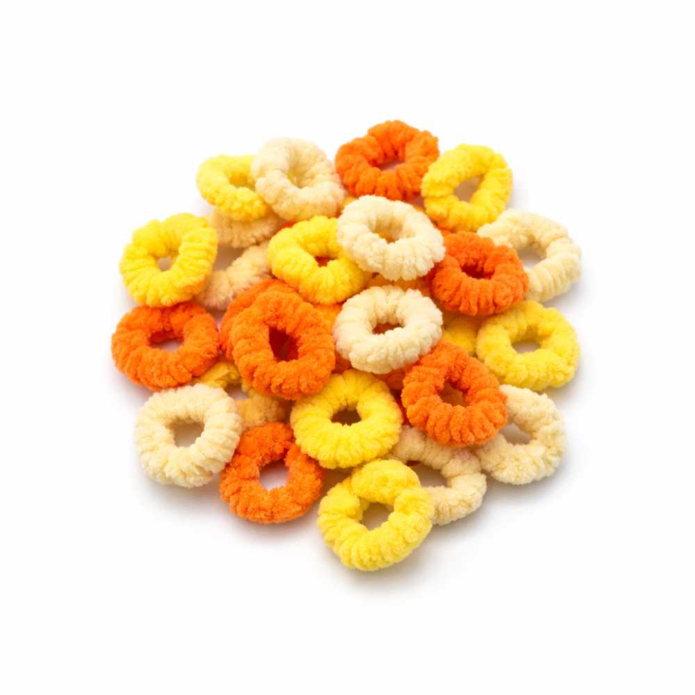 Set 50 elastice par galben si portocaliu, fixare sigura, borcan transparent depozitare [2]