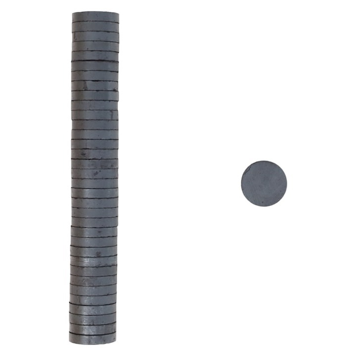 Set 50 magneti ferita disc, universali, 15 x 3 mm, negri, [3]