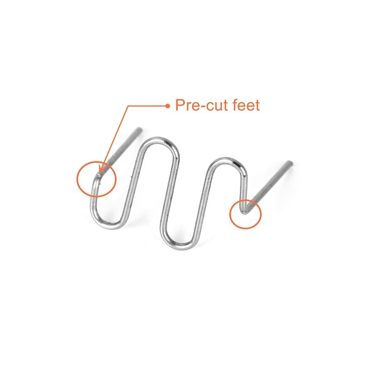 Set 500 capse sudura plastic model S, grosime 0.8 mm, reparatii bara auto si fisuri, otel tungsten, pentru pistol lipit [14]