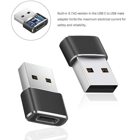 Set 5x Adaptor mini USB tip C la USB, viteza rapida de transfer - Negru [3]
