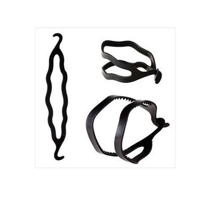 Set 6 cleme pentru prinderea parului, din plastic - Negru [2]