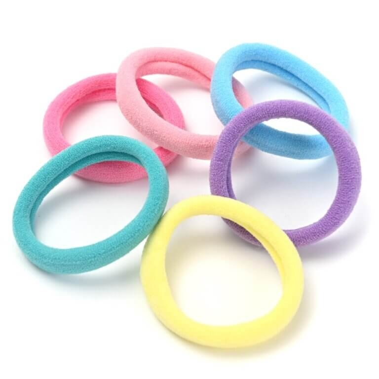 Set 6 elastice pentru par, culori vii – material moale, elastic, rezistent si delicat cu parul [5]