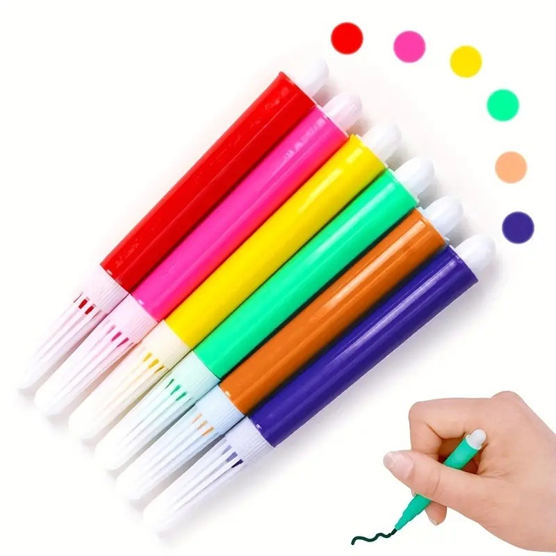 Set 6 markere colorate pentru hartie mini imprimanta foto portabila, varf subtire, uscare rapida, multicolor, compacte si ergonomice [4]