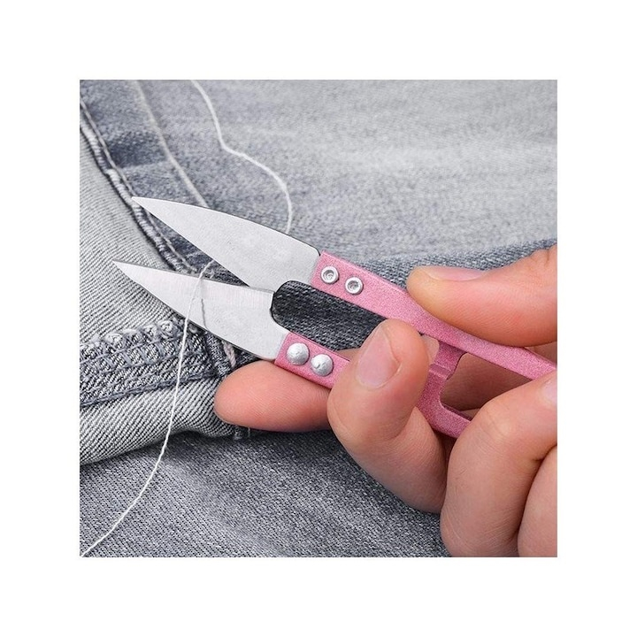 Set 6 mini taietoare pentru cusut 10 cm, foarfeci compacte pentru broderie, croitorie, tricotat si utilizare profesionala [5]