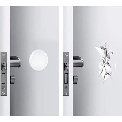 Set 6 opritoare pentru usa, mobila, diametru 4 cm, transparente, reutilizabile [8]