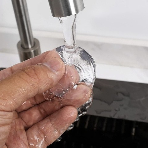 Set 6 opritoare pentru usa, mobila, diametru 4 cm, transparente, reutilizabile [4]