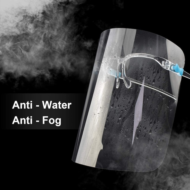 Set 6 rame si 12 viziere de protectie, transparente, antiaburire, reutilizabile si interschimbabile, pentru copii si adulti, protectie 180° [3]