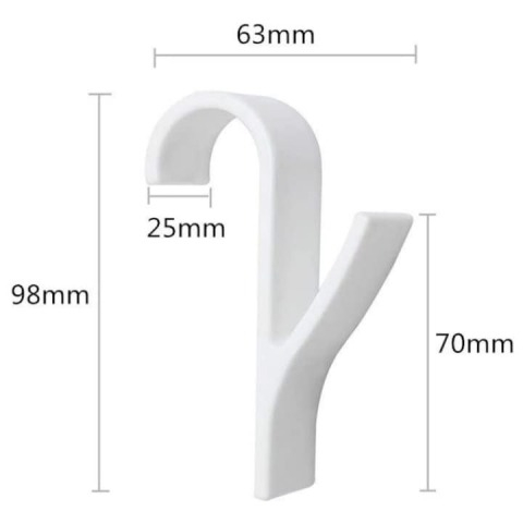 Set 6 suporturi de prosoape si haine, pentru calorifer, plastic, 9.8 cm, alb [5]