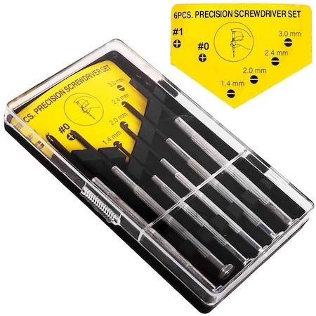 Set 6 surubelnite fine de precizie cu baza rotativa, din metal [2]